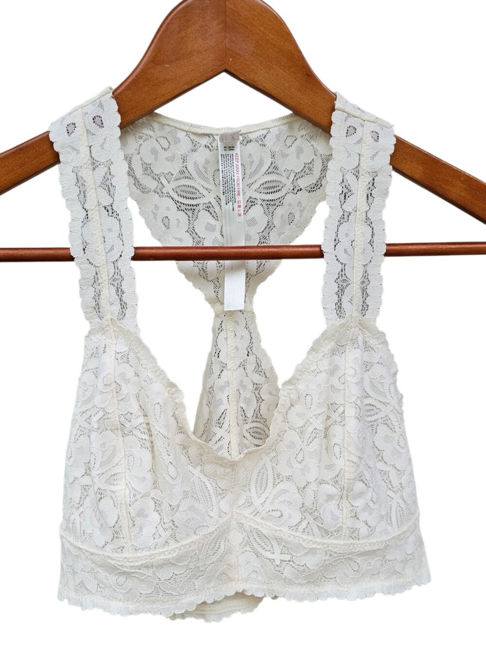 Free People Intimately Ivory Lace Bralette Tank Size S